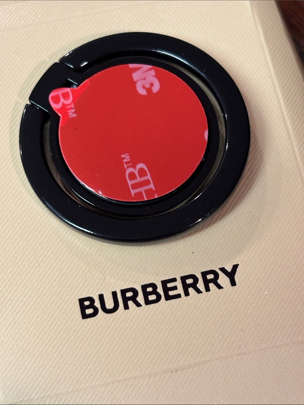 ⚜️Burberry black Phone ring holder Accessory with Embossed Logo GWP NIB ⚜️ - Picture 4 of 5